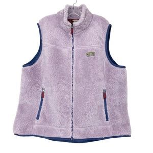LL Bean Light Purple Sherpa Vest Sz 2X
